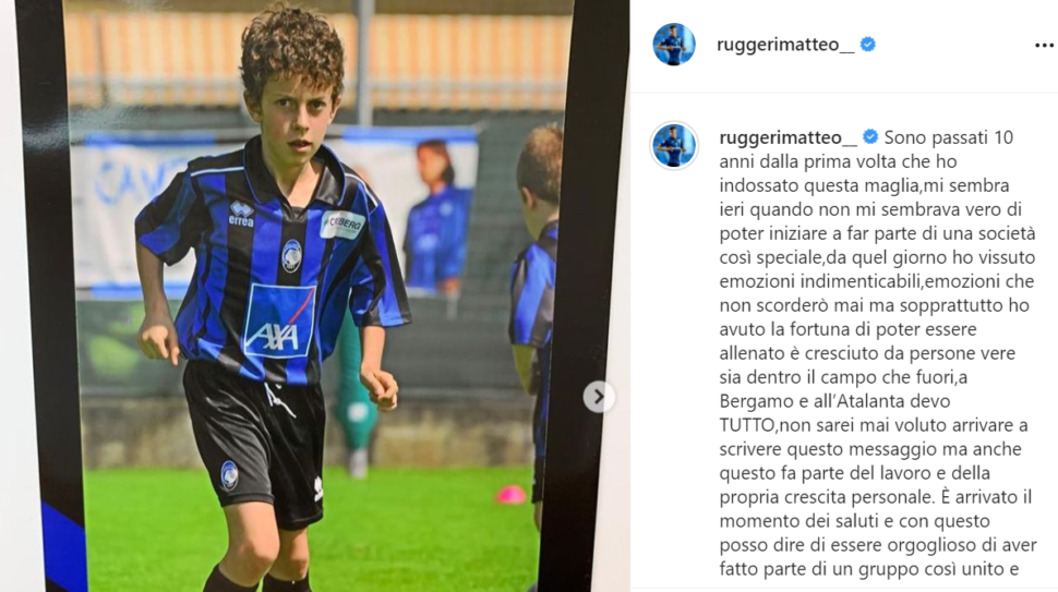 Il saluto del neo salernitano Ruggeri: “10 anni di Atalanta, grazie”