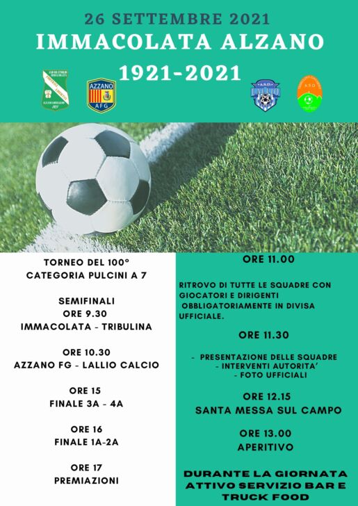 Immacolata Alzano, domenica 26 settembre il Torneo del Centenario