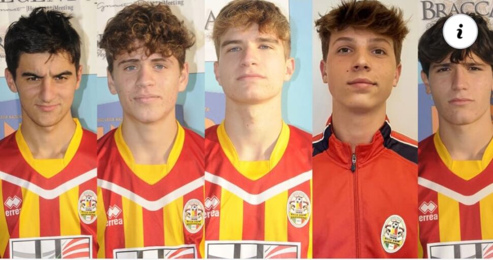 VillaValle: Facchinetti, Lamera, Pizzaballa, Ravasio e Taiocchi con la Rapp. Regionale Under 17