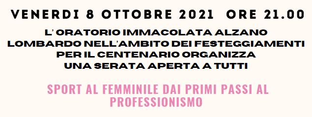 ‘Sport al femminile: dai primi passi al professionismo’, l’evento venerdì 8 ad Alzano Lombardo