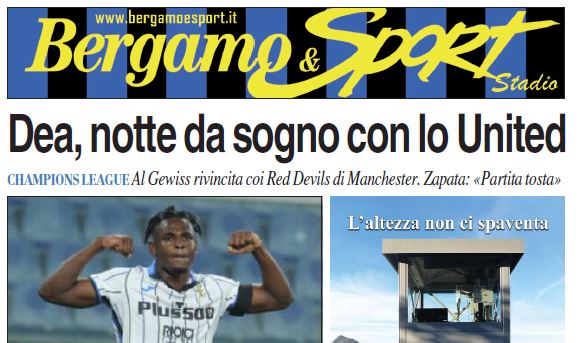 Bergamo & Sport Stadio per Atalanta-Manchester United: leggi qui la tua copia gratuita