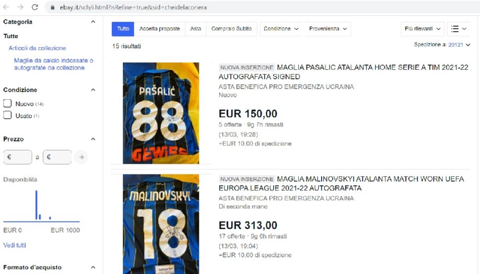 Malinovskyi, Roksana e l’asta delle maglie pro Ucraina