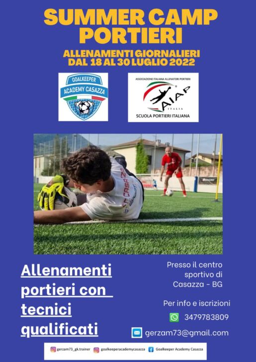 Goalkeeper Academy, il Casazza forma i portieri del futuro