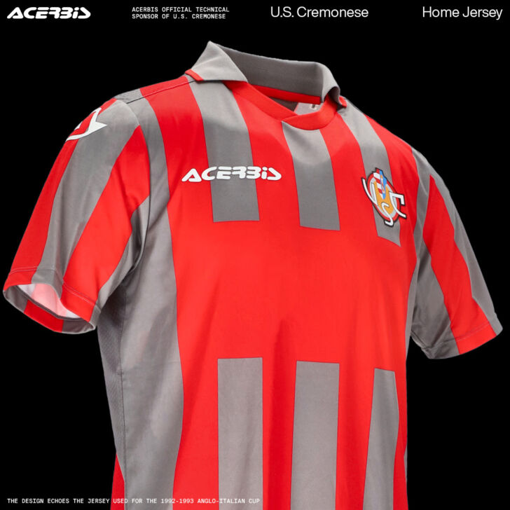 ACERBIS – U.S. CREMONESE: presentata la nuova maglia Home