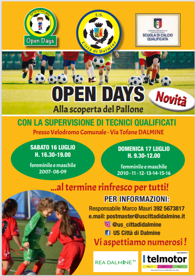 Città di Dalmine open days il 16 e 17 luglio