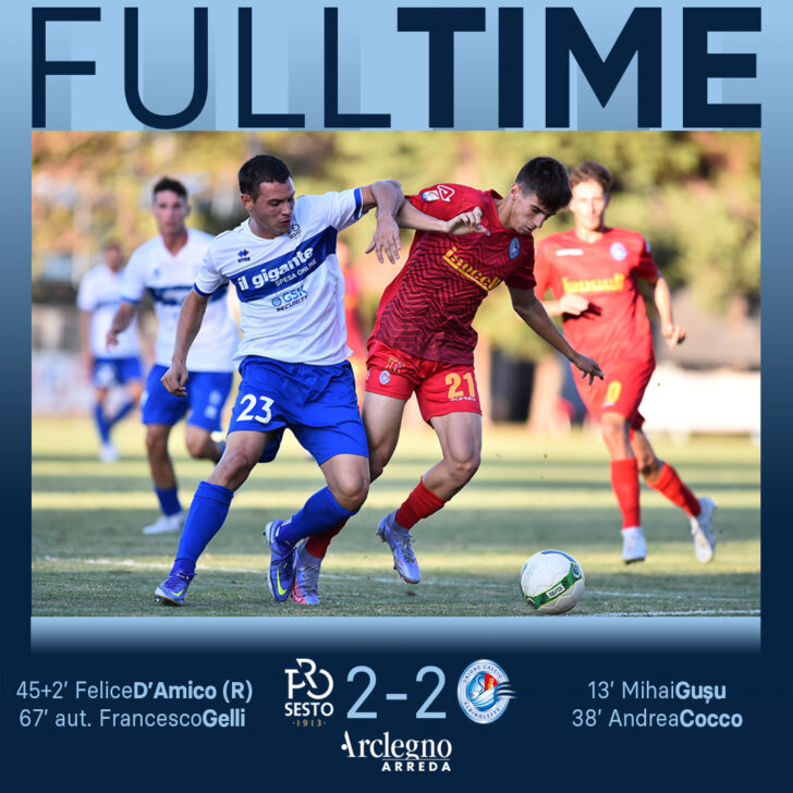 AlbinoLeffe sprecone a Sesto: doppio vantaggio sciupato, solo 1 punto