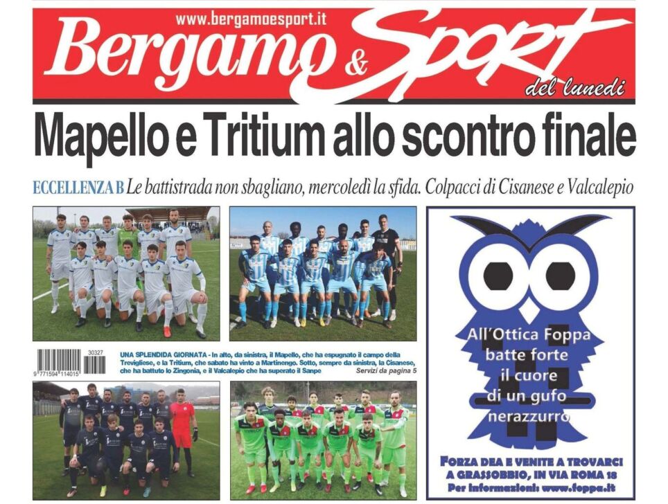 Il nuovo numero di Bg & Sport! In evidenza la sfida tra Mapello e Tritium