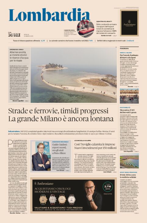RAPPORTO LOMBARDIA DEL SOLE 24 ORE, a Treviglio investimenti per 150 milioni e 400 posti di lavoro