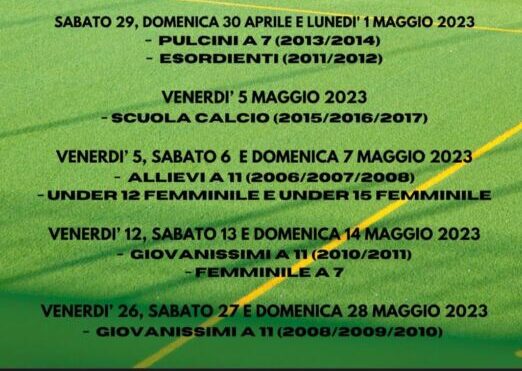We’re the Fubal: variazione programma Giovanissimi