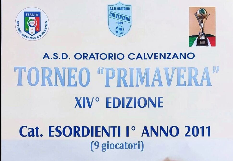 Domenica 21 maggio a Calvenzano il Torneo Primavera, XIV edizione per gli Esordienti