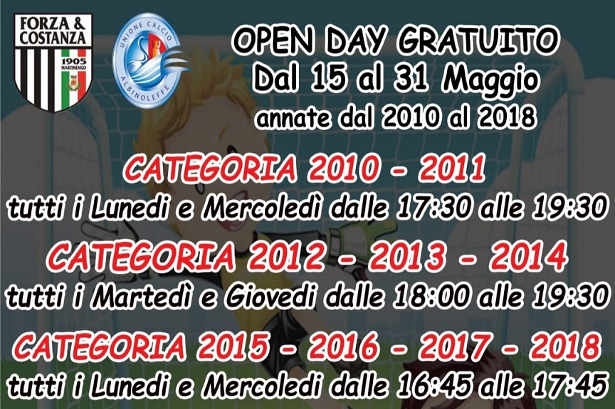 Forza e Costanza, ecco l’open day gratuito fino al 31 maggio