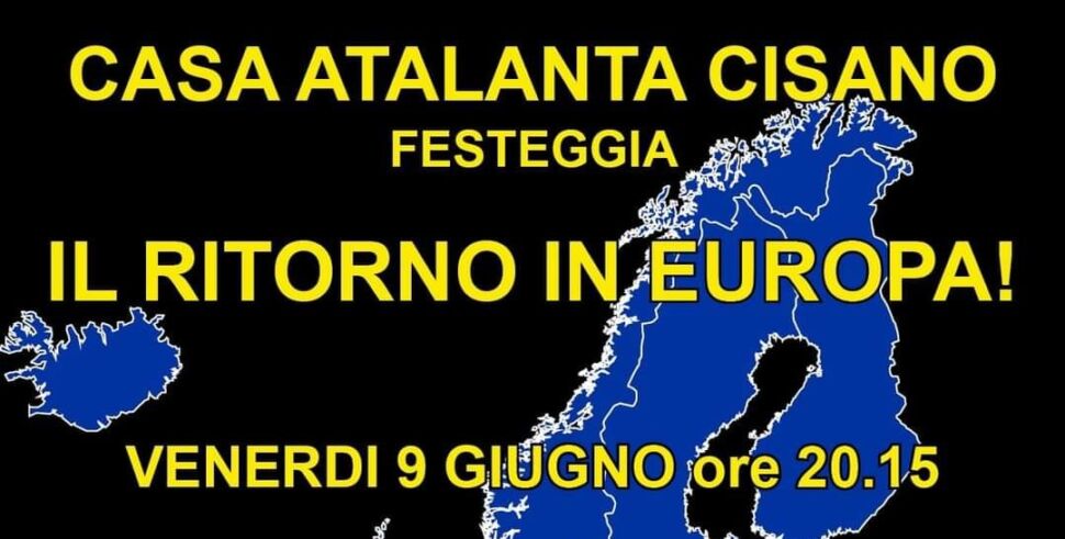 Cena nerazzurra a Cisano Bergamasco per festeggiare il ritorno in Europa