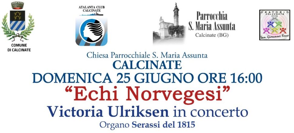Concerto di musica d’organo domenica a Calcinate