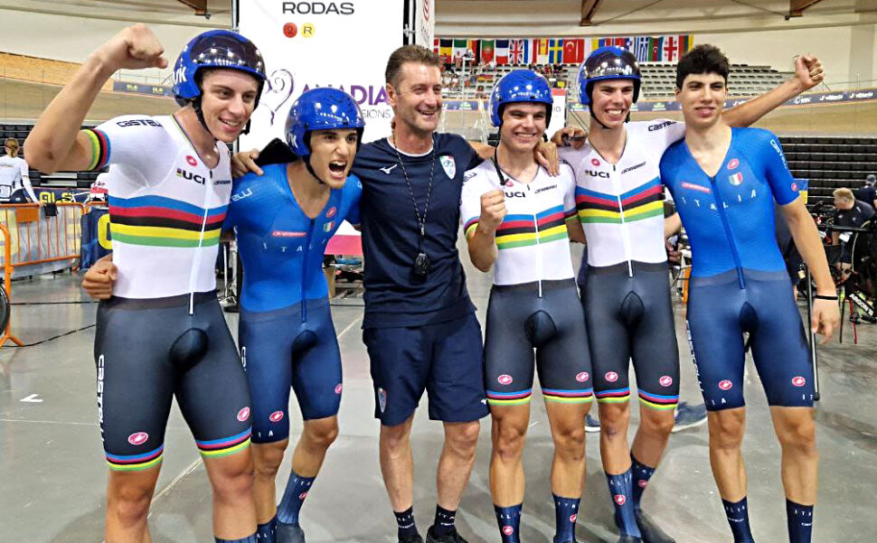 Team F.lli Giorgi – Luca Giaimi è campione europeo dell’Inseguimento a squadre con nuovo record del mondo