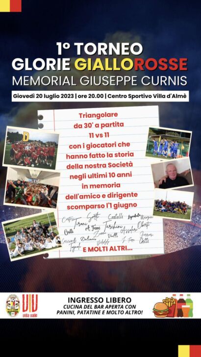 Villa Valle: il 20 il 1° Memorial Curnis