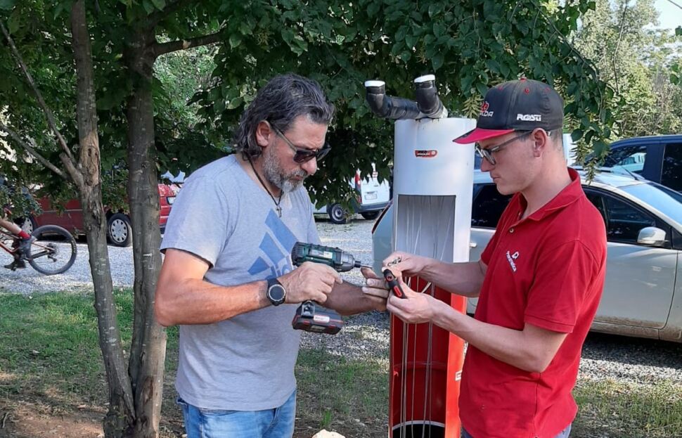 Mtb Ghisalba – Ripristinato il totem degli attrezzi