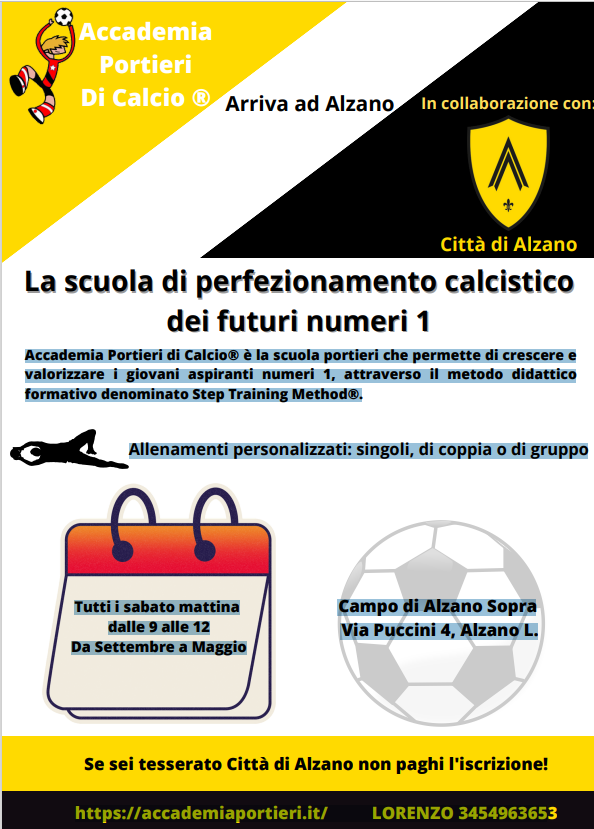 Scuola dei portieri: ecco l’iniziativa del Città di Alzano