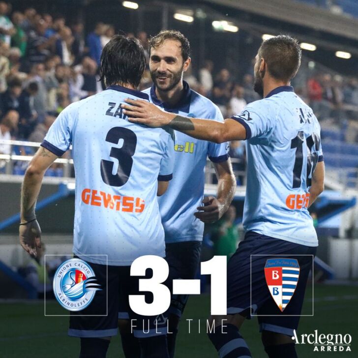 Zoma-Milesi-Zanini, primo successo dell’AlbinoLeffe: Pro Patria ko