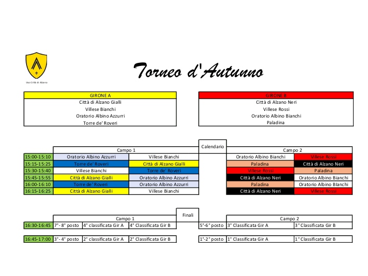 Città di Alzano: la domenica del Torneo d’Autunno per i più piccoli
