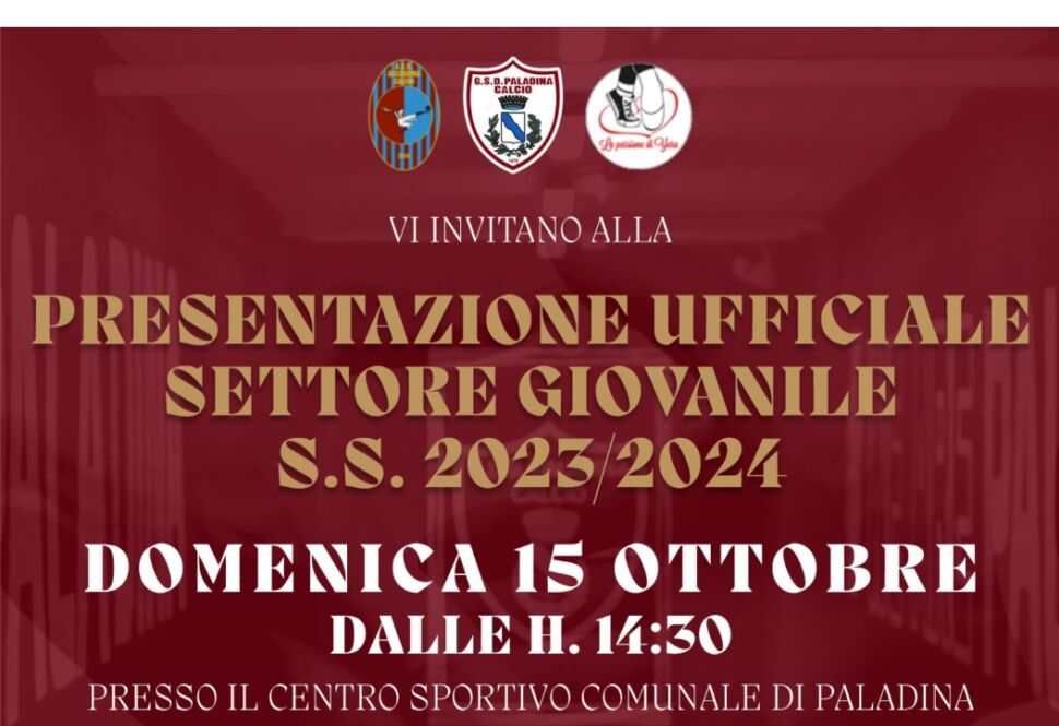 Domenica a Paladina la presentazione ufficiale del settore giovanile