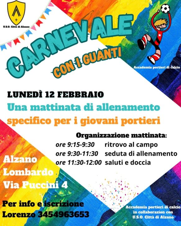 Alzano: i portieri del futuro si allenano a Carnevale