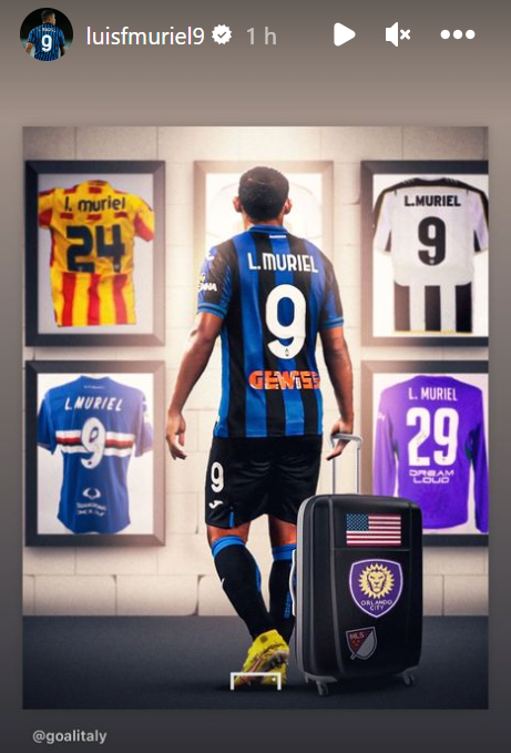 Muriel e i saluti per interposto Instagram: “Here we go”