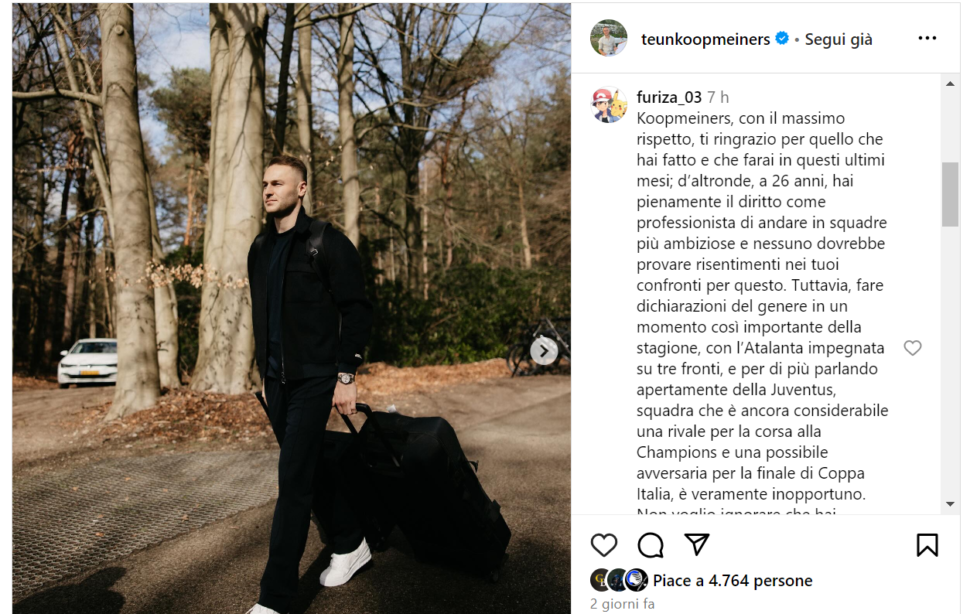 Koopmeiners verso Napoli, CDK no. Il punto a Zingonia