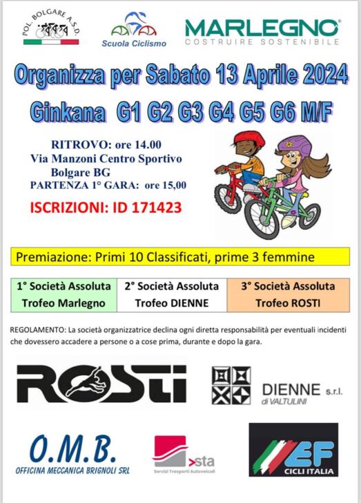 Al via le gare dei Giovanissimi in bergamasca