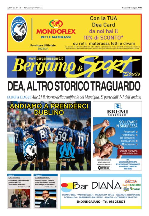 Atalanta – Olympique Marsiglia leggi qui gratuitamente la tua copia di Bergamo & Sport stadio