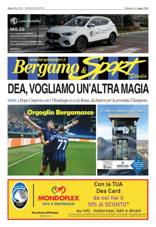 Atalanta-Roma leggi qui gratuitamente il Bergamo & Sport stadio