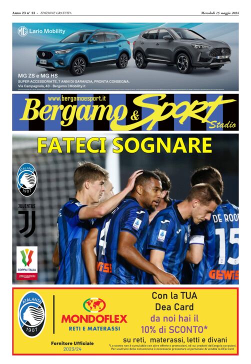 Fateci sognare, ecco il Bergamo & Sport per la finale di Coppa Italia ATALANTA-JUVENTUS
