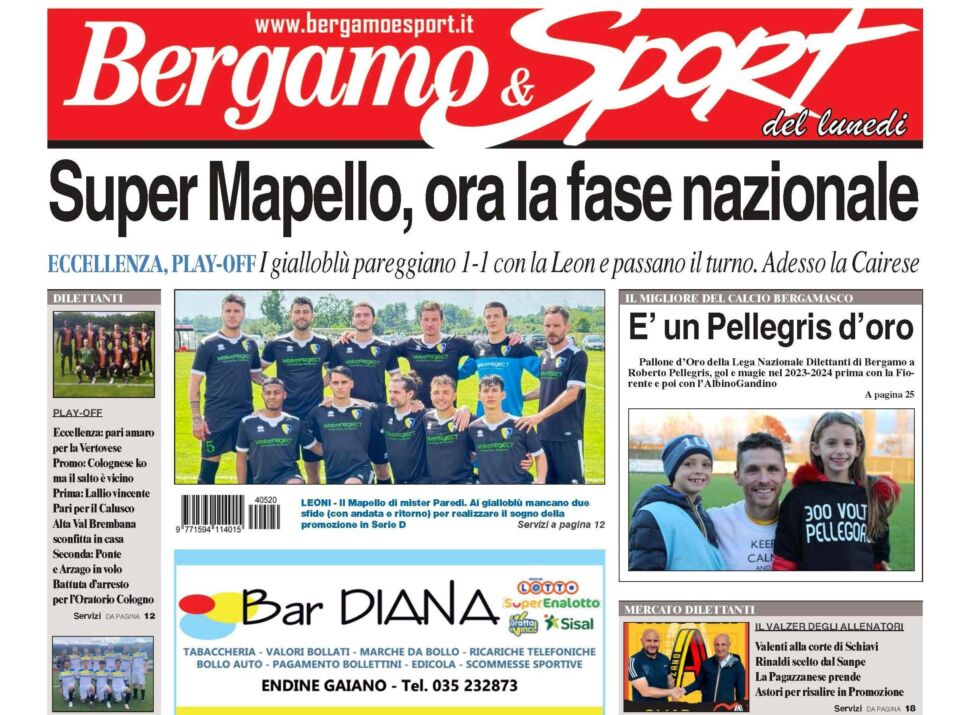 Bg & Sport in edicola: in evidenza Mapello, Lallio, Ponte e Arzago