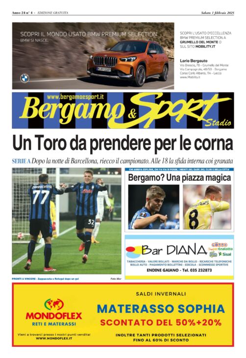 Atalanta – Cagliari leggi qui gratis il Bergamo & Sport stadio