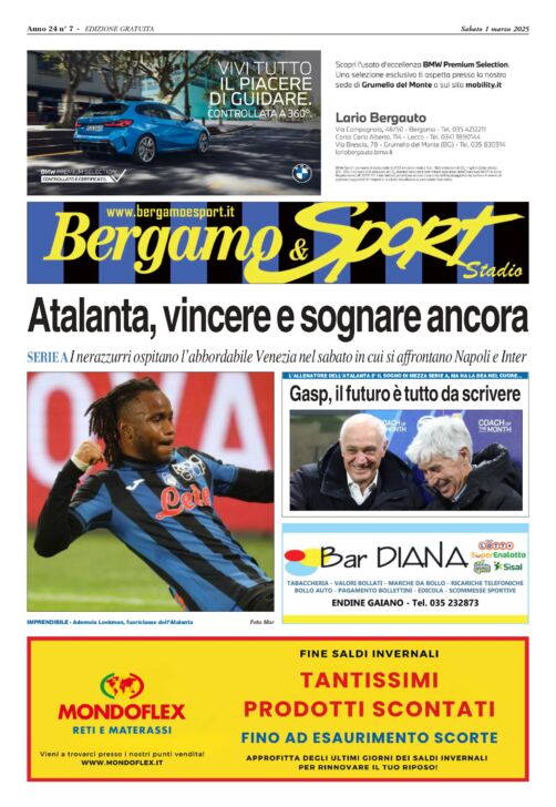 Atalanta-Venezia leggi qui il Bergamo & Sport stadio