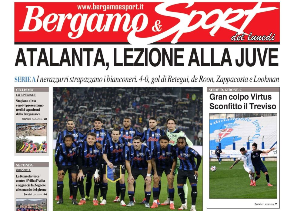 Bg & Sport in edicola: in evidenza l’Atalanta, la Virtus Ciserano Bergamo, l’Oriens, la Roncola, l’AlzaNese e il ciclismo giovanile