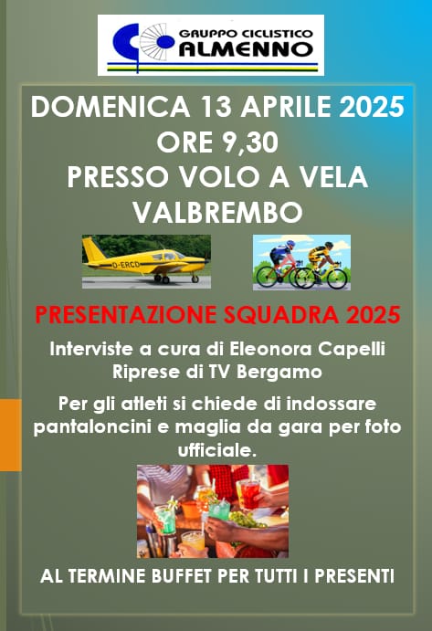 GC Almenno, domenica 13 aprile la presentazione ufficiale