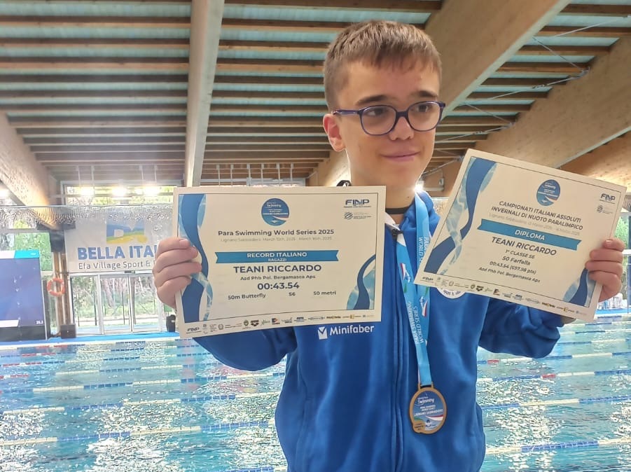 Riccardo Teani, talento d’acqua e di determinazione