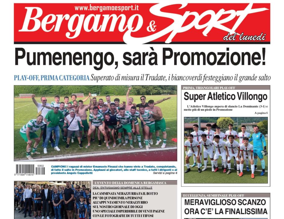 Bg & Sport in edicola: in evidenza le imprese di Pumenengo, Scanzo, Atletico Villongo e la Camminata Nerazzurra