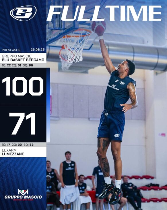 Blu Basket Bergamo, primo scrimmage da quota 100