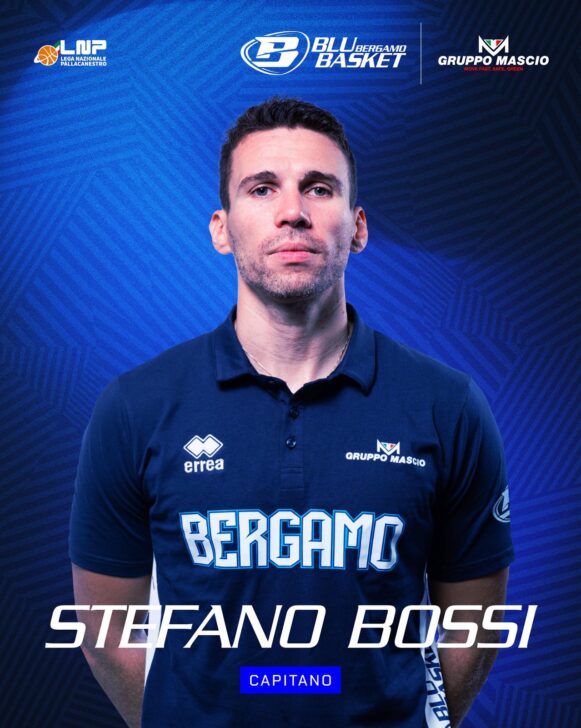 Bossi capitano della Blu Basket Bergamo: “Forte identità anche fuori dal campo”