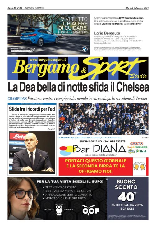 Atalanta-Chelsea, leggi qui gratis il Bergamo & Sport stadio