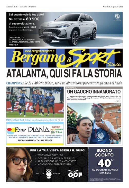 Atalanta-Athletic Bilbao leggi qui il Bergamo & Sport stadio