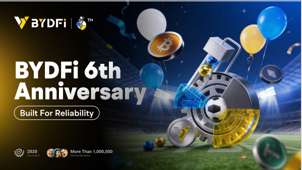 BYDFi celebra il suo sesto anniversario con un mese di festeggiamenti, all’insegna dell’affidabilità