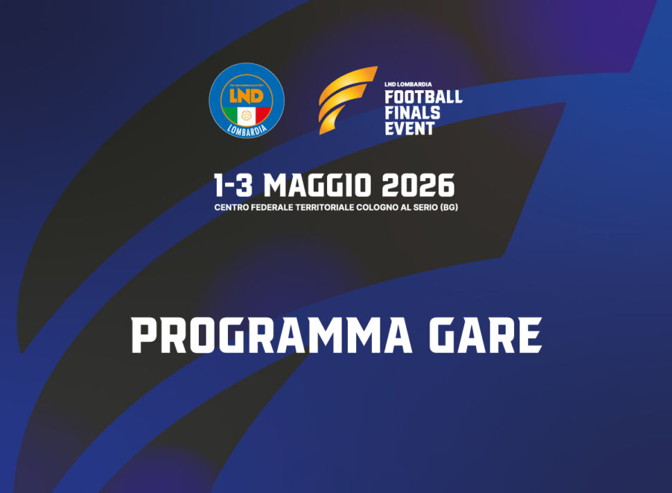 Football Finals Event, tutti i titoli regionali in palio nel weekend a Cologno al Serio