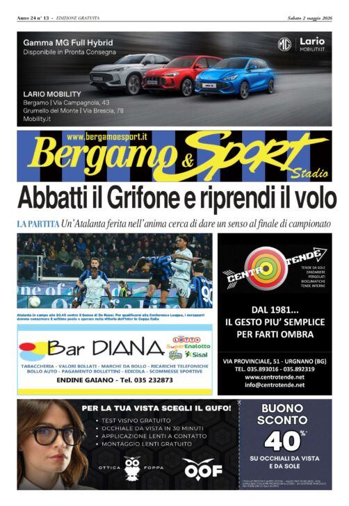Leggi gratis qui il Bergamo & Sport stadio per Atalanta-Genoa